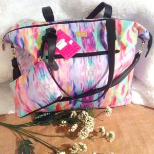 Betsey Johnson Colorful Weekender with Wristlet